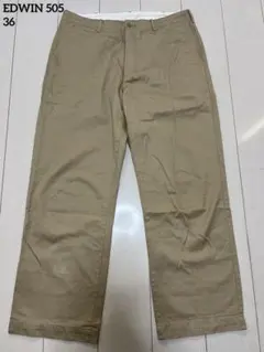 36 EDWIN 505 ワイドストレート チノパンツ エドウィン アメカジ