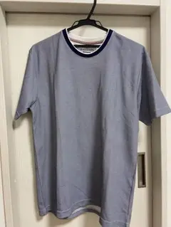グレー ストライプ Tシャツ L