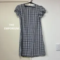 THE EMPORIUM チェック柄 半袖 ひざ丈ワンピースのサムネイル
