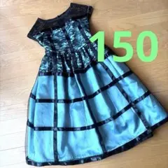 Catherine Cottage ドレス 150cm 水色 黒のサムネイル