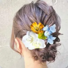 ヘッドパーツ　髪飾り　和装　結婚式　卒業式　前撮り　胡蝶蘭