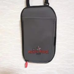 Mickey Mouse Club ポーチ グレー　スマホポーチミッキーマウウス