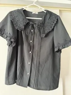 axes femme アクシーズファム ブラウスM黒