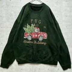 T35 アメリカ古着 レトログラフィック スウェットシャツ US古着 クリスマス