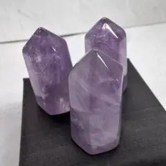 天然石　ミニジェネレータ　アメジスト　3個セット　005