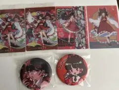 東方project 博麗霊夢　カード　缶バッジ