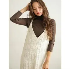 【SALE】アースミュージックエコロジー ニット ワンピース サロペット