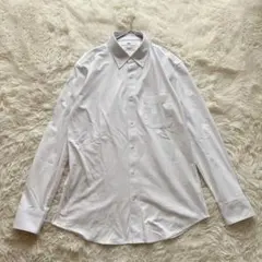 ユニクロ　ボタンダウンシャツ　白　L スーパーノンアイロン　スリムフィット