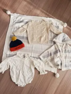 80-90cm ジェラートピケ ミキハウス gap set カバーオール など