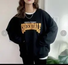 しまむらNOOOONロゴプルオーバー トレーナーLサイズ ブラック