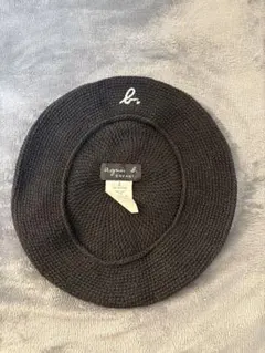 【値下げ済】agnès b. ベレー帽 ダークグレー ブラック サイズ3