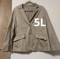 大きいサイズ婦人服　婦人服　テーラードジャケット　薄手ベージュ　 5L