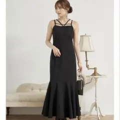 ブラック キャミワンピース M