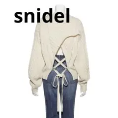 スナイデル SNIDEL ケーブルデザインニットプルオーバー