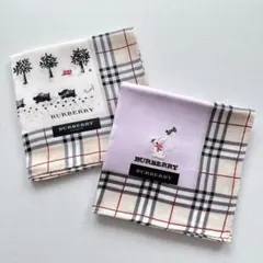 【 新品 未使用 】 BURBERRY バーバリー ハンカチ 2枚セット 14