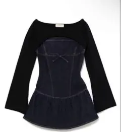 andmary Bonnie denim mini dress - メルカリ