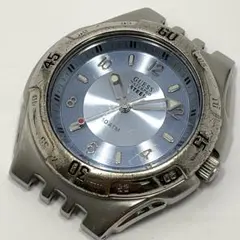 新品電池/稼働 美品 GUESS ゲス 腕時計 回転ベゼル 文字盤保護シール付 
