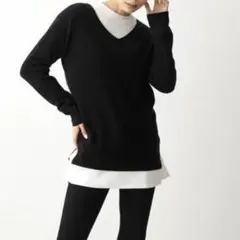 AZUL by moussy ニット セーター NUDIE 2WAY V/N