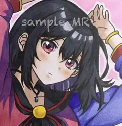 オリジナル　創作　手描きイラスト　アナログ　原画　キャラクター　アート　女子高生