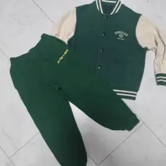 スタジャン パンツ セット キッズ服 グリーン