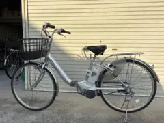 直接引き取りのみ 大阪 電動アシスト自転車 シルバー 前カゴ付き YAMAHA 直接引き取りのみ 大阪 電動アシスト自転車 シルバー 前カゴ付き YAMAHA
