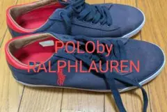 美品　POLO by RALPH LAUREN スニーカー ネイビー/赤26cm