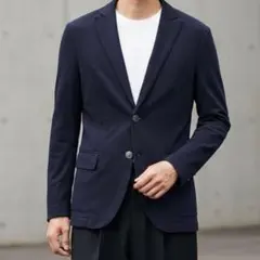 G1813*ユナイテッドアローズ☆コットン☆テーラードジャケット☆紺ネイビー☆S