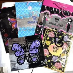 希少◆ANNA SUI アナスイ 紙袋 ショッパー 5枚セット ドーリーガールのサムネイル