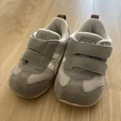 familiar アシックスコラボ ベビーシューズ グレー13.0センチ