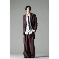 新品 sulvam 24AW STRIPE レース ワイド パンツ M