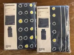 IKEA HEMMAHOS 掛け布団カバー 枕カバー セット✖️2のサムネイル