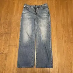 ユニクロ　ワイドストレートジーンズ M 25サイズ　ユニクロ　ブルー　blue
