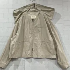 美品　BEAMS BOY / フード デタッチ ブルゾン　ベージュ　マウンテン