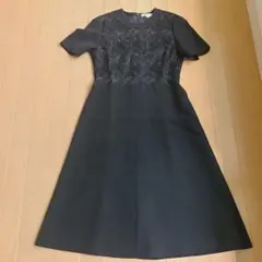 礼服１３号　黒レースワンピースとジャケット