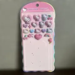 ハローキティ コットンパフィーシール レオパード　おすそ分け