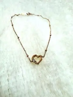 4°C K10 オープンハートブレスレット　ピンクゴールド