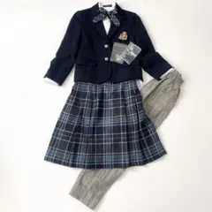 近年物　ポンポネット　セレモニースーツ5点セット　銀ボタン　エンブレム　卒服　M