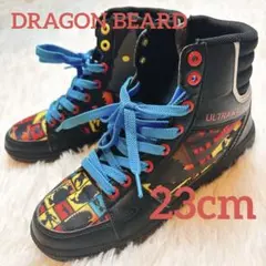 DRAGON BEARD ハイカットスニーカー 23cm ブラック 紐水色のサムネイル