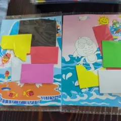 カラフルフォーム切り絵シールセット 3歳以上 20組