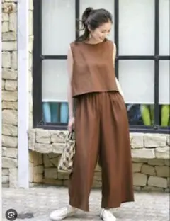 URBAN RESEARCH サニーレーベル　リネンノースリーブサロペットのサムネイル
