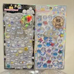光るジュエルプチドロップ　あわわちゃん　シマエナガ2枚セット