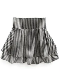 GRL インパン裏地付き千鳥柄フレアミニスカート gm773