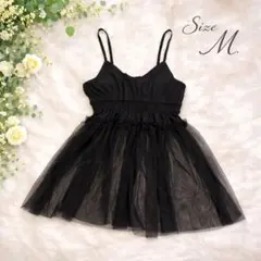 ★値下げ★ブラック　チュール フリル ビスチェ　M