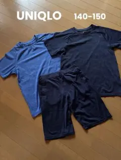 ユニクロUNIQLO 140150 ドライEX 上下3点セット