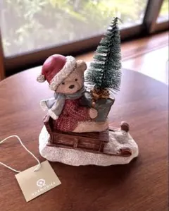 ハルモニア クリスマスオブジェ ビンテージベア スレッジ【新品未使用】