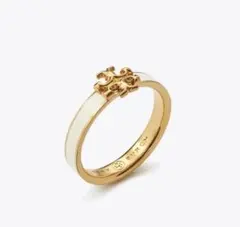 【お値下げ中】Tory Burch ロゴ エナメル リング 指輪のサムネイル