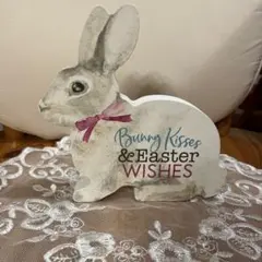 ヴィンテージ ウサギのイースター置物