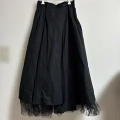 Lui's ブラックロングスカート チュールのサムネイル