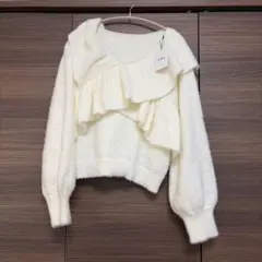 GRL フリルニット ホワイト