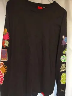 スプラトゥーン　ロンT ブラック Octo